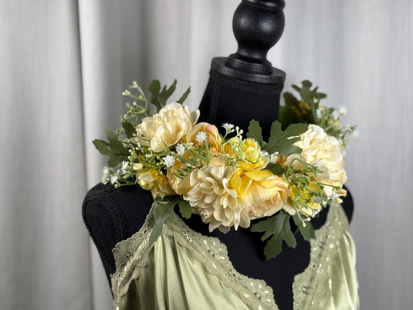 English Garden Rose Floral Garland,Flower Tiara,Flower Crown,Elven Princess,Fairy-core,Renaissance Faire,Special Occasion Photoshoot