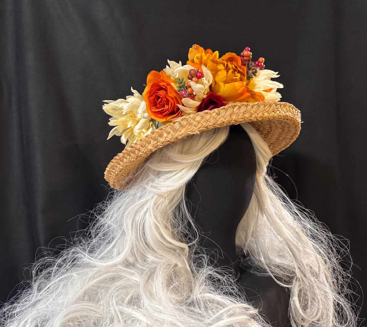 Harvest Moon Floral Garland,Flower Tiara,Flower Crown,Elven Princess Headpiece,Fairy-core,Renaissance Faire,Special Occasion Photoshoot