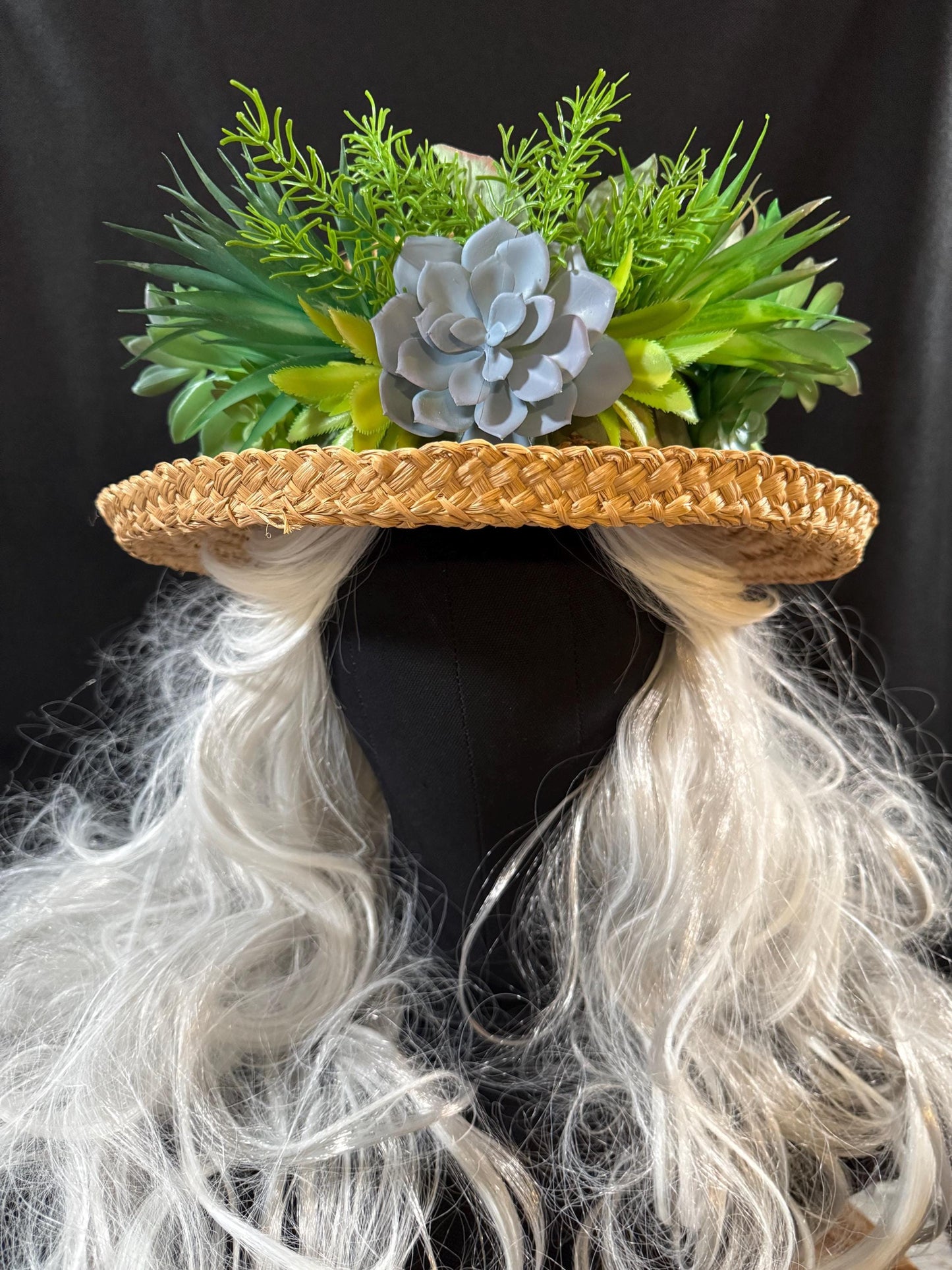 Enduring Beauty Succulent Garland,Flower Tiara,Flower Crown,Elven Princess Headpiece,Fairy-core,Ren Faire,Special Occasion Photoshoot