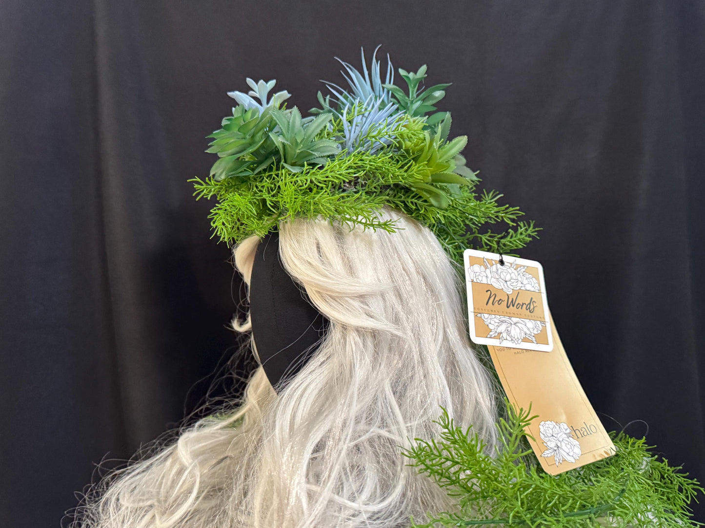 Succulent Siren Floral Halo,Flower Tiara,Flower Crown,Elven Princess Headpiece,Fairy-core,Renaissance Faire,Special Occasion Photoshoot