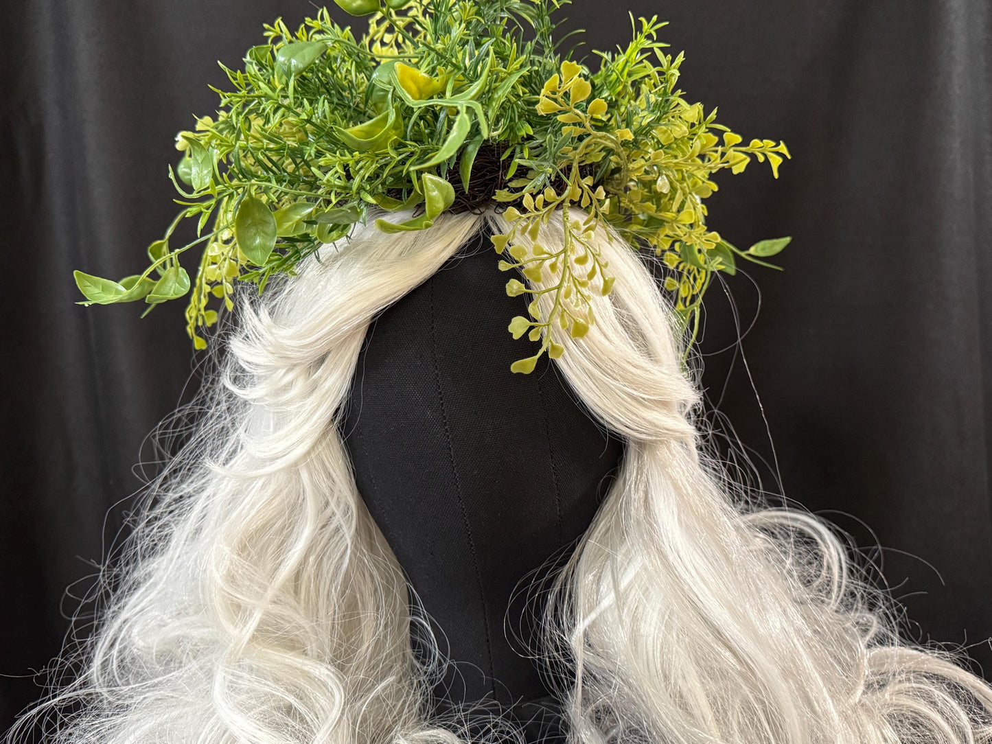 Spring Greens Floral Halo,Flower Tiara,Flower Crown,Elven Princess Headpiece,Fairy-core,Renaissance Faire,Special Occasion Photoshoot