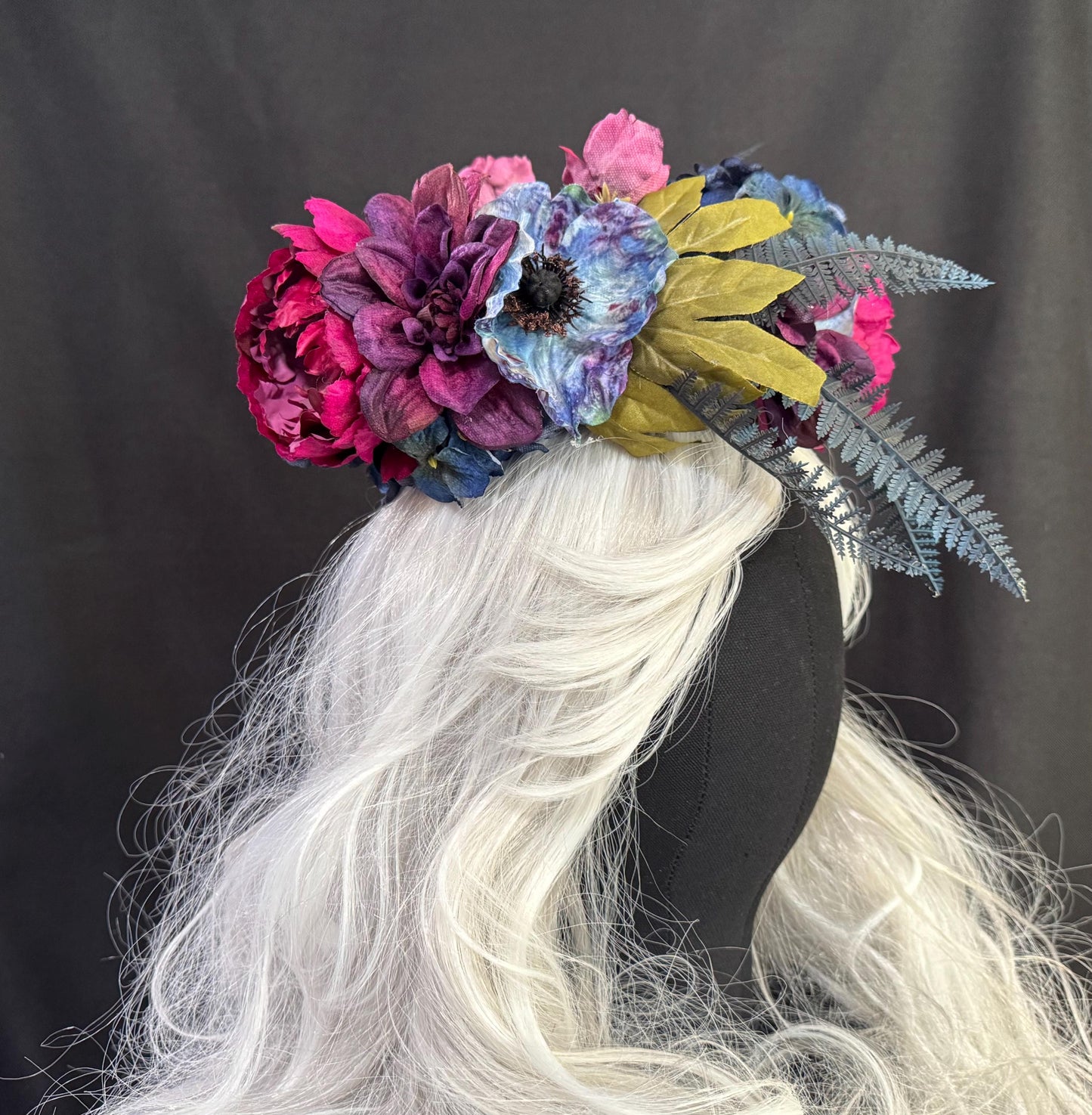 Berry Bliss Floral Halo,Flower Tiara,Flower Crown,Elven Princess Headpiece,Fairy-core, Renaissance Faire,Special Occasion Photoshoot