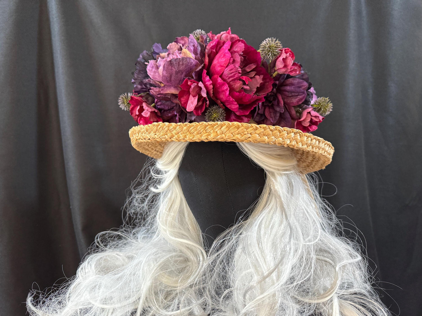 Pretty Plum Floral Garland,Flower Tiara,Flower Crown,Elven Princess Headpiece,Fairy-core,Renaissance Faire,Special Occasion Photoshoot