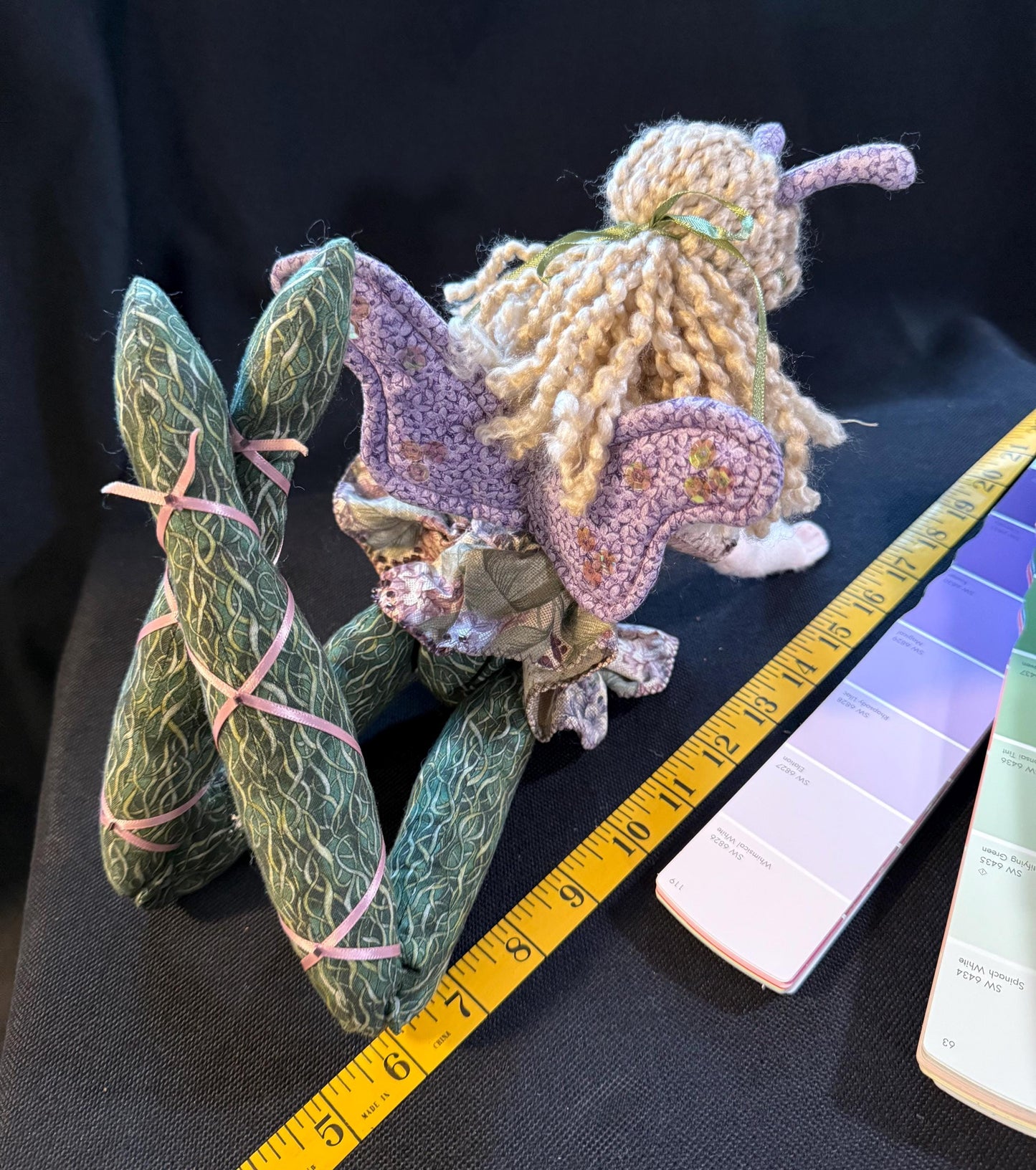 SAGEBLOOM,Faerie Friend,Sprite, Pixie,Handmade Doll,A One-of-a-Kind addition to Your Character Story,Fantasy,LARP,Ren Faire,Fairy Core
