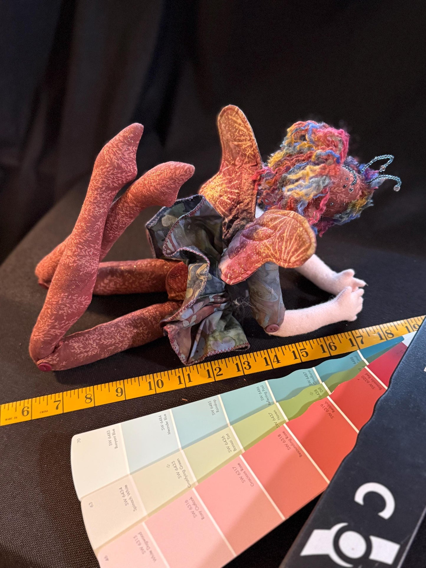 BRAMBLE VEIL,Faerie Friend,Sprite, Pixie,Handmade Doll,One-of-a-Kind addition to Your Character Story,Fantasy,LARP,Ren Faire,FairyCore