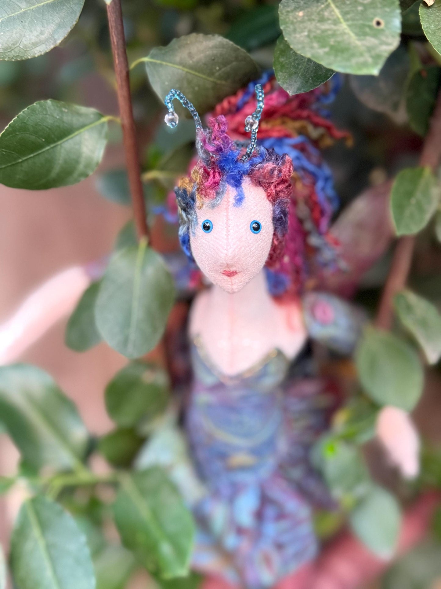 BRAMBLE VEIL,Faerie Friend,Sprite, Pixie,Handmade Doll,One-of-a-Kind addition to Your Character Story,Fantasy,LARP,Ren Faire,FairyCore
