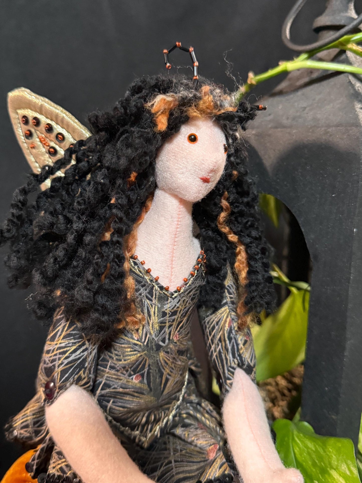 OBSIDAWN,Faerie Friend,Sprite, Pixie,Handmade Doll,One-of-a-Kind addition to Your Character Story,Fantasy,LARP,Ren Faire,FairyCore
