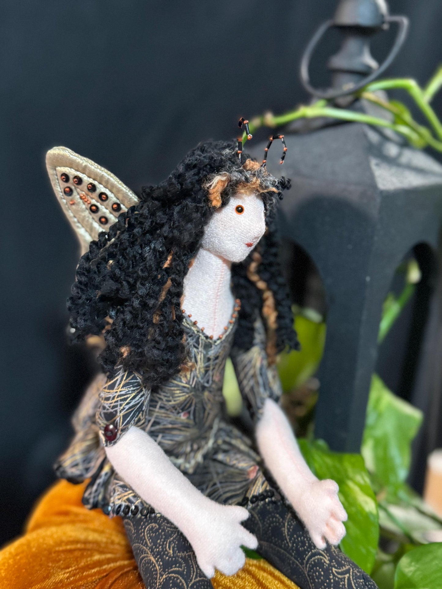 OBSIDAWN,Faerie Friend,Sprite, Pixie,Handmade Doll,One-of-a-Kind addition to Your Character Story,Fantasy,LARP,Ren Faire,FairyCore