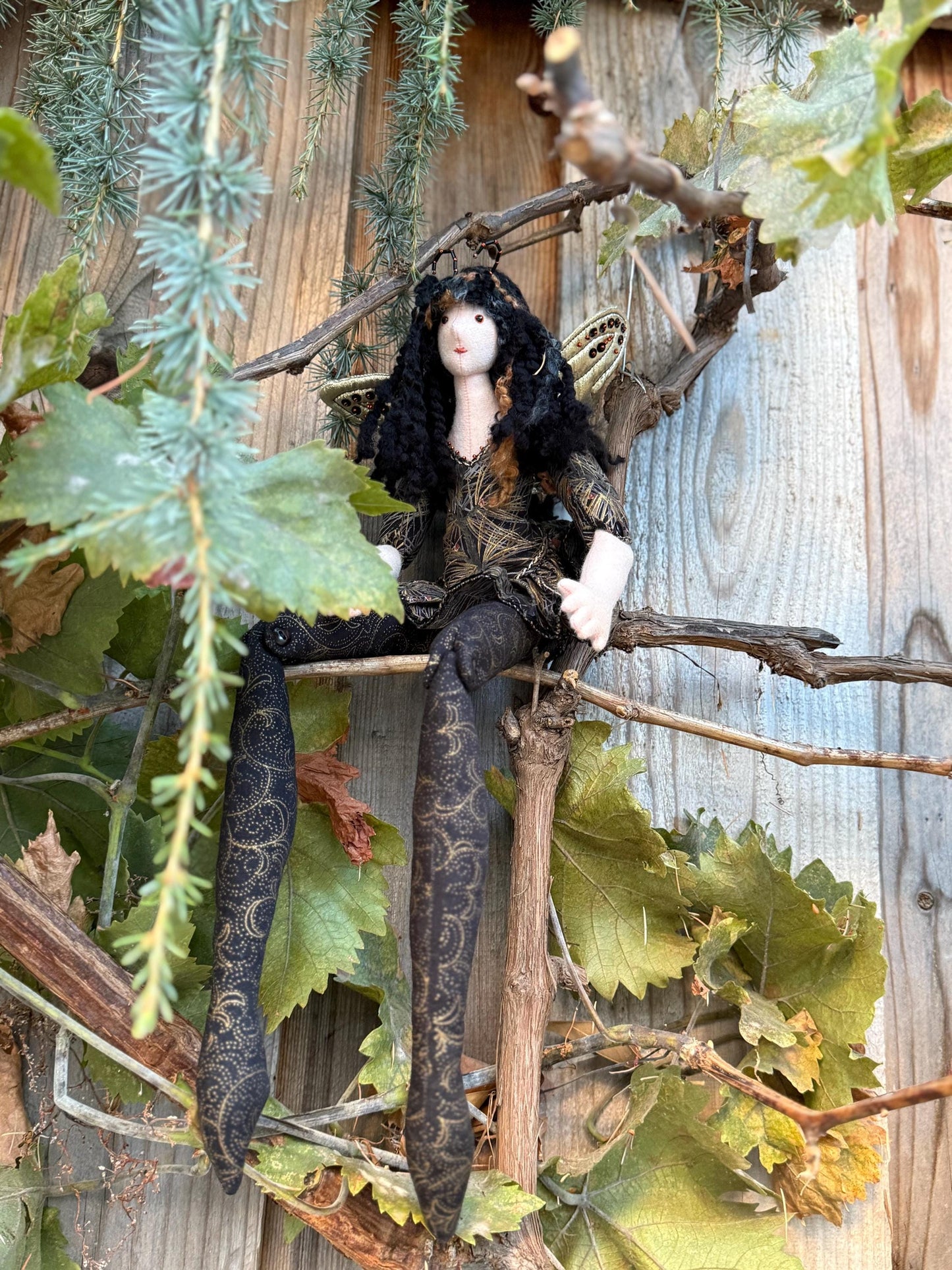 OBSIDAWN,Faerie Friend,Sprite, Pixie,Handmade Doll,One-of-a-Kind addition to Your Character Story,Fantasy,LARP,Ren Faire,FairyCore