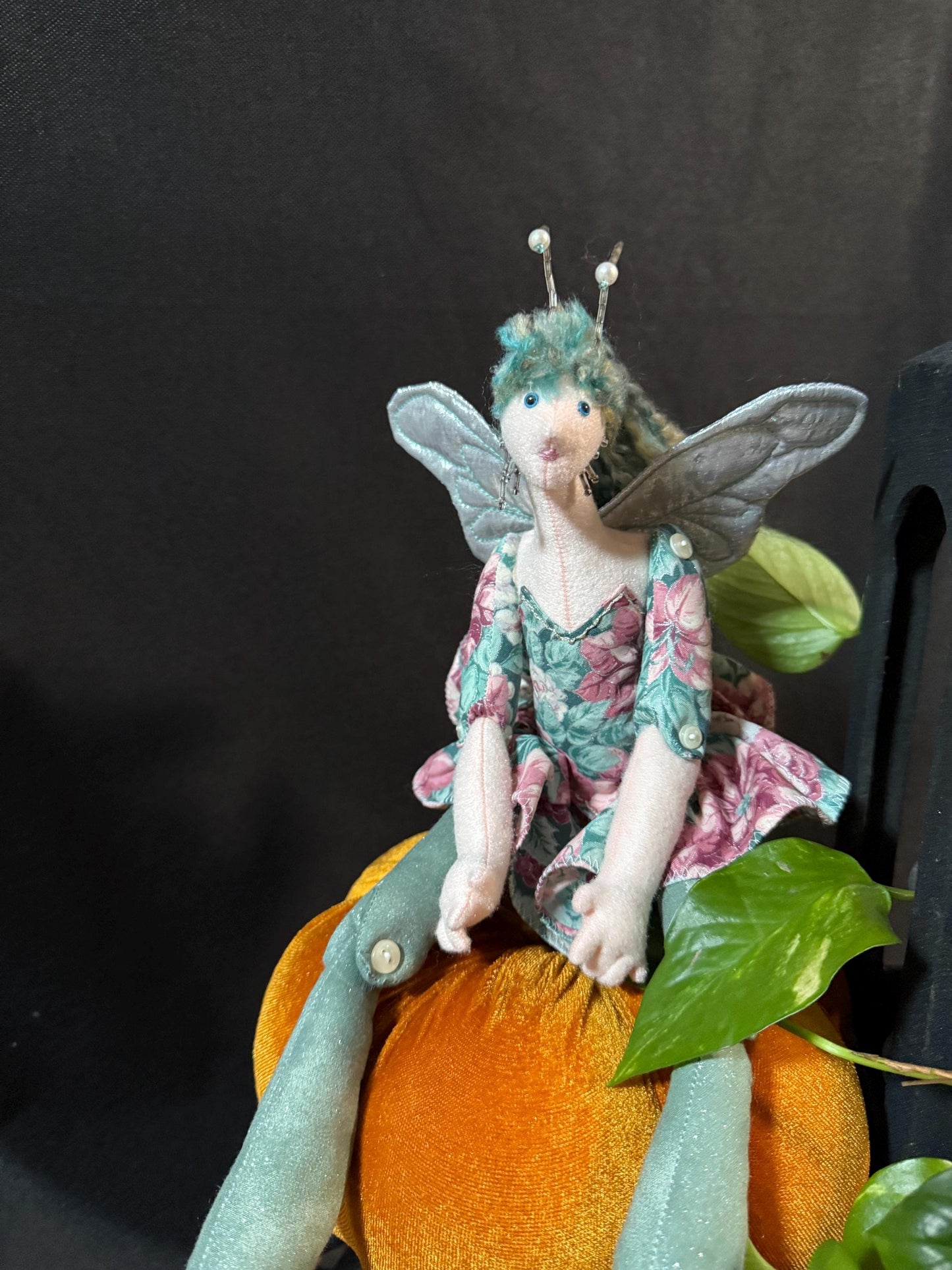 FROSTWING,Faerie Friend,Sprite, Pixie,Handmade Doll,One-of-a-Kind addition to Your Character Story,Fantasy,LARP,Ren Faire,FairyCore
