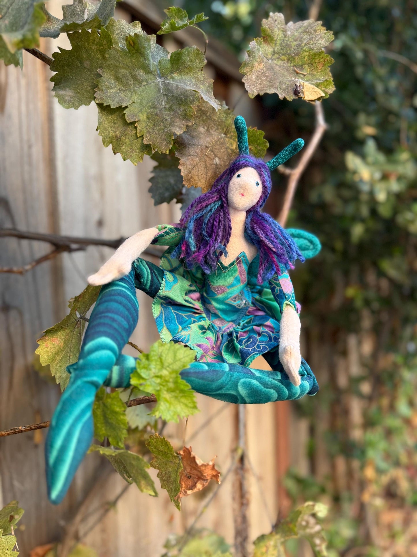 MIRALUNE,Faerie Friend,Sprite, Pixie,Handmade Doll,One-of-a-Kind addition to Your Character Story,Fantasy,LARP,Ren Faire,FairyCore