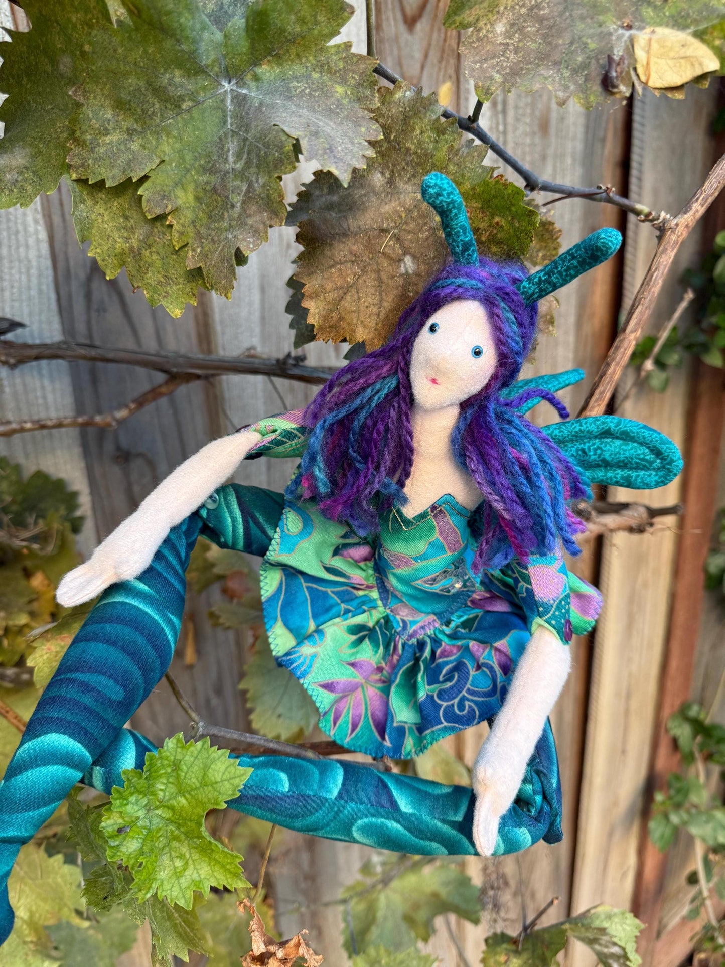 MIRALUNE,Faerie Friend,Sprite, Pixie,Handmade Doll,One-of-a-Kind addition to Your Character Story,Fantasy,LARP,Ren Faire,FairyCore