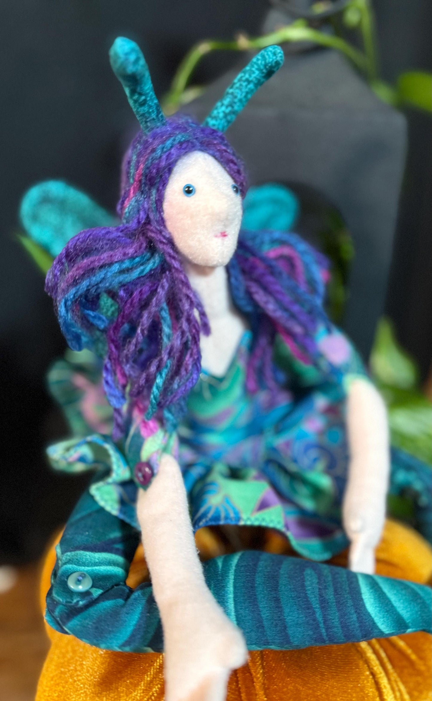 MIRALUNE,Faerie Friend,Sprite, Pixie,Handmade Doll,One-of-a-Kind addition to Your Character Story,Fantasy,LARP,Ren Faire,FairyCore