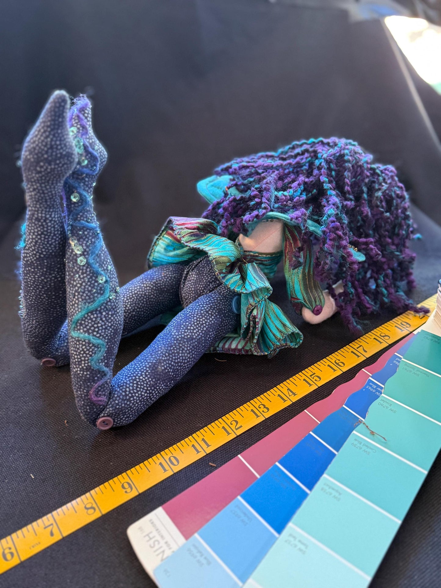 SPLASH PETAL,Faerie Friend,Sprite, Pixie,Handmade Doll,One-of-a-Kind addition to Your Character Story,Fantasy,LARP,Ren Faire,FairyCore