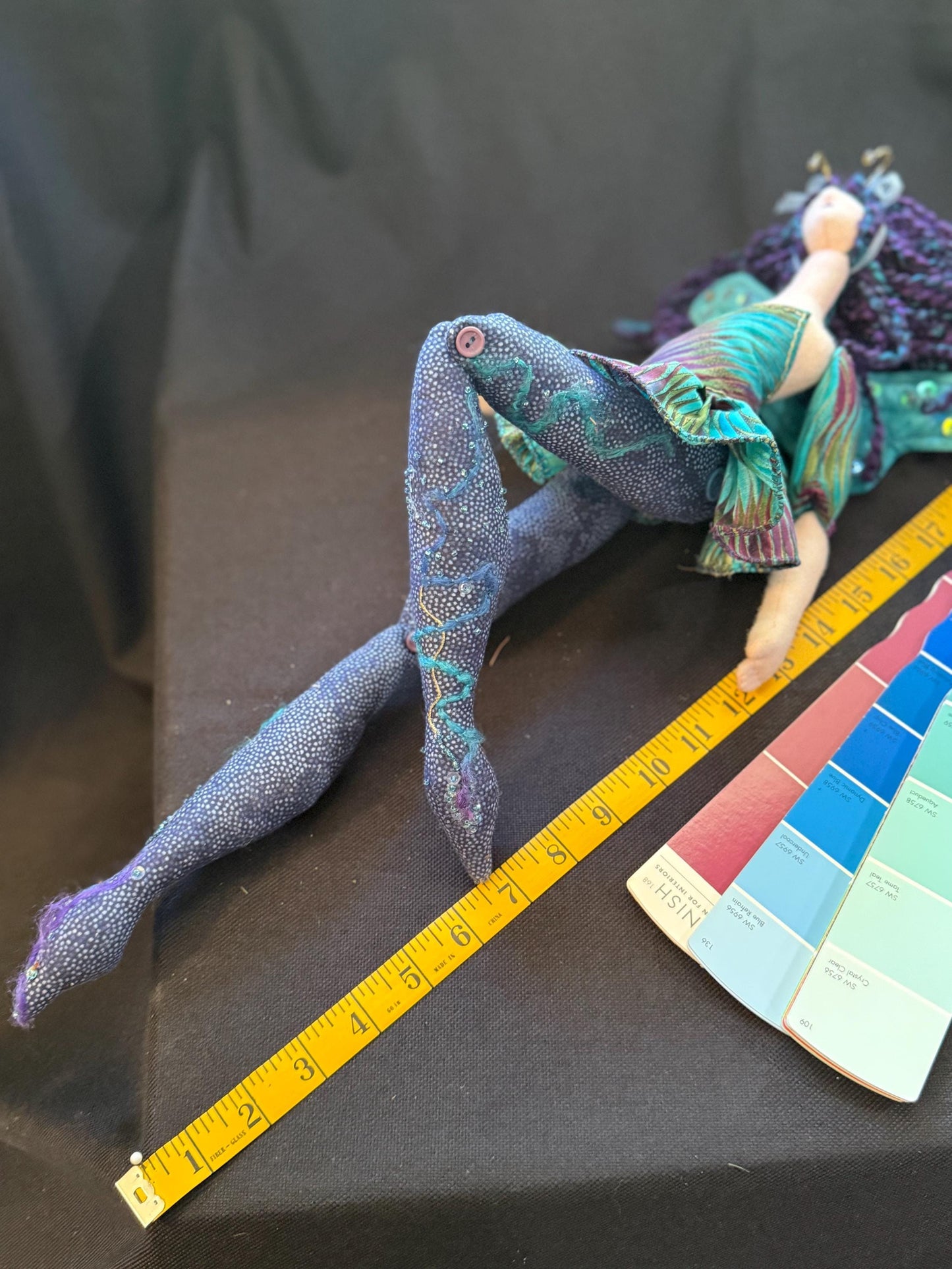 SPLASH PETAL,Faerie Friend,Sprite, Pixie,Handmade Doll,One-of-a-Kind addition to Your Character Story,Fantasy,LARP,Ren Faire,FairyCore