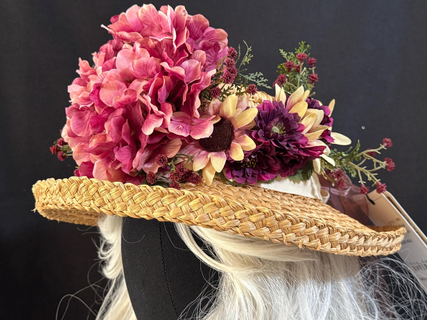 Purple Sky Floral Garland,Flower Tiara,Flower Crown,Elven Princess Headpiece,Fairy-core,Renaissance Faire,Special Occasion Photoshoot,Purple