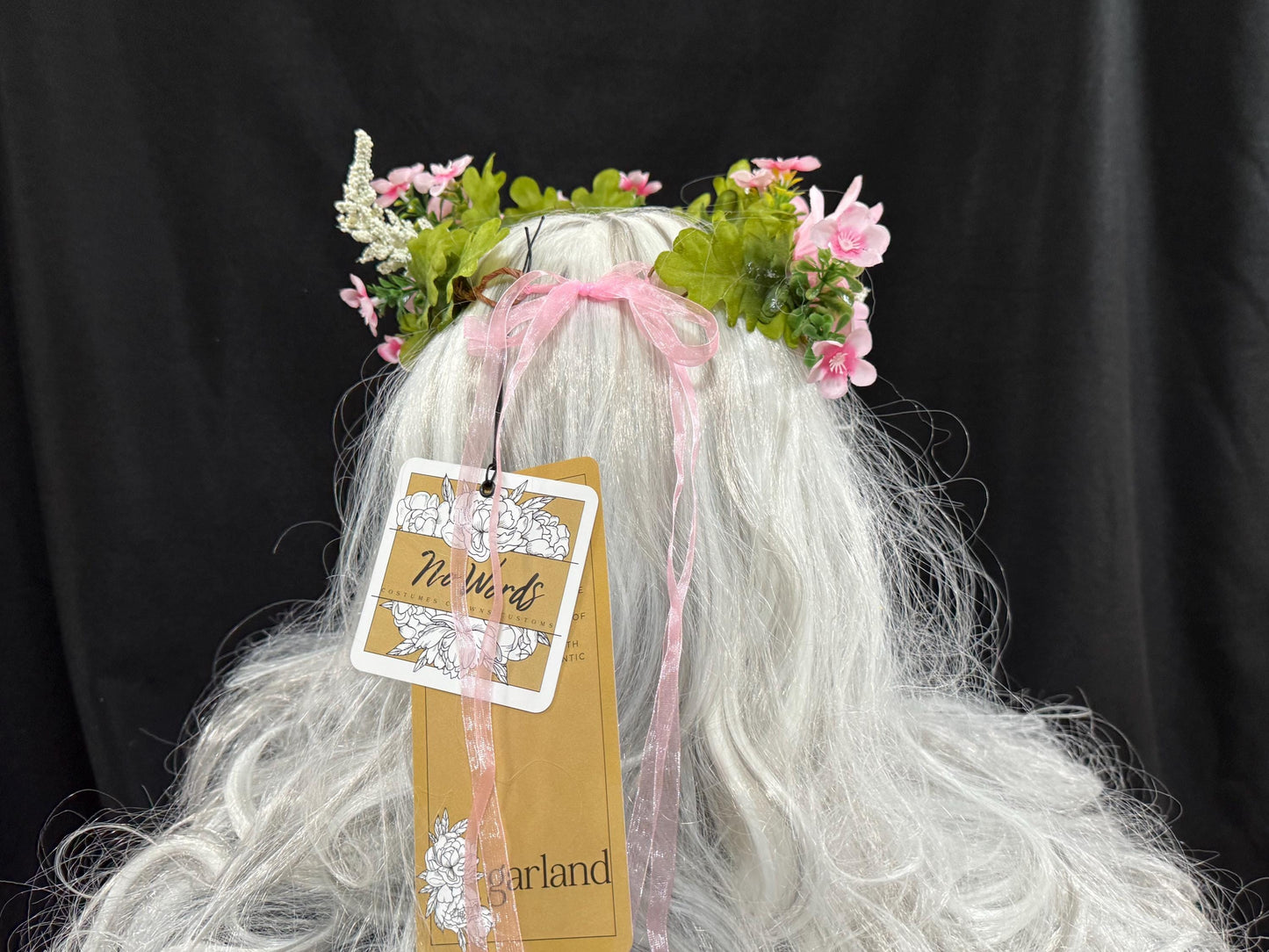 Pretty in Pink Floral Garland, Flower Tiara,Flower Crown,Elven Princess Headpiece,Fairy-core,Renaissance Faire,Special Occasion Photoshoot