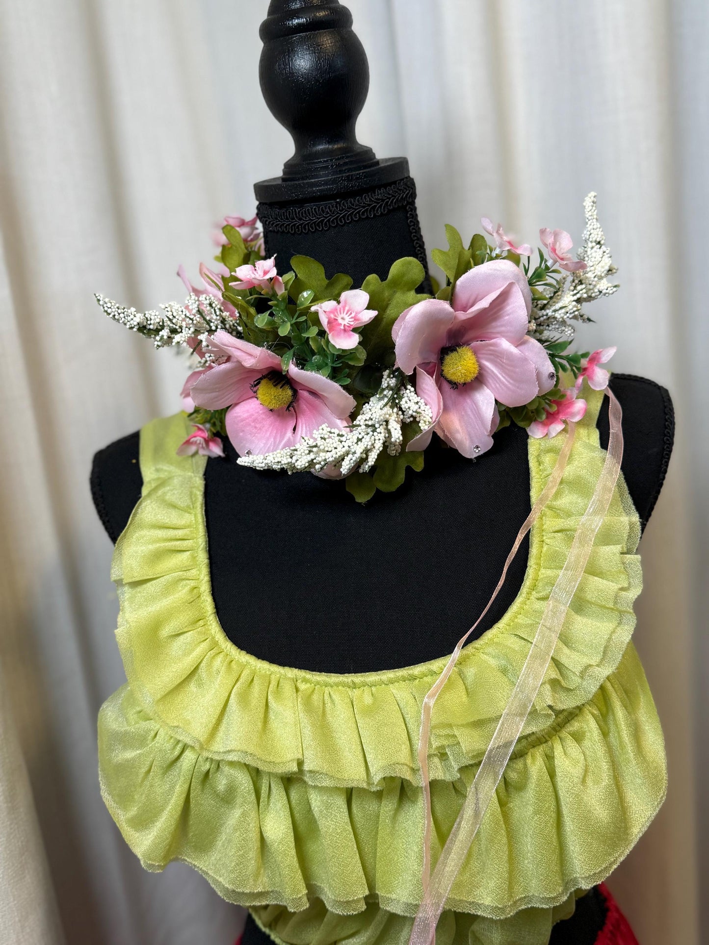 Pretty in Pink Floral Garland, Flower Tiara,Flower Crown,Elven Princess Headpiece,Fairy-core,Renaissance Faire,Special Occasion Photoshoot