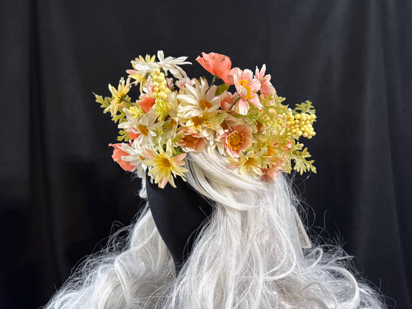 Skip to the Lou Floral Garland,Flower Tiara,Flower Crown,Elven Princess Headpiece,Fairy-core,Renaissance Faire,Special Occasion Photoshoot