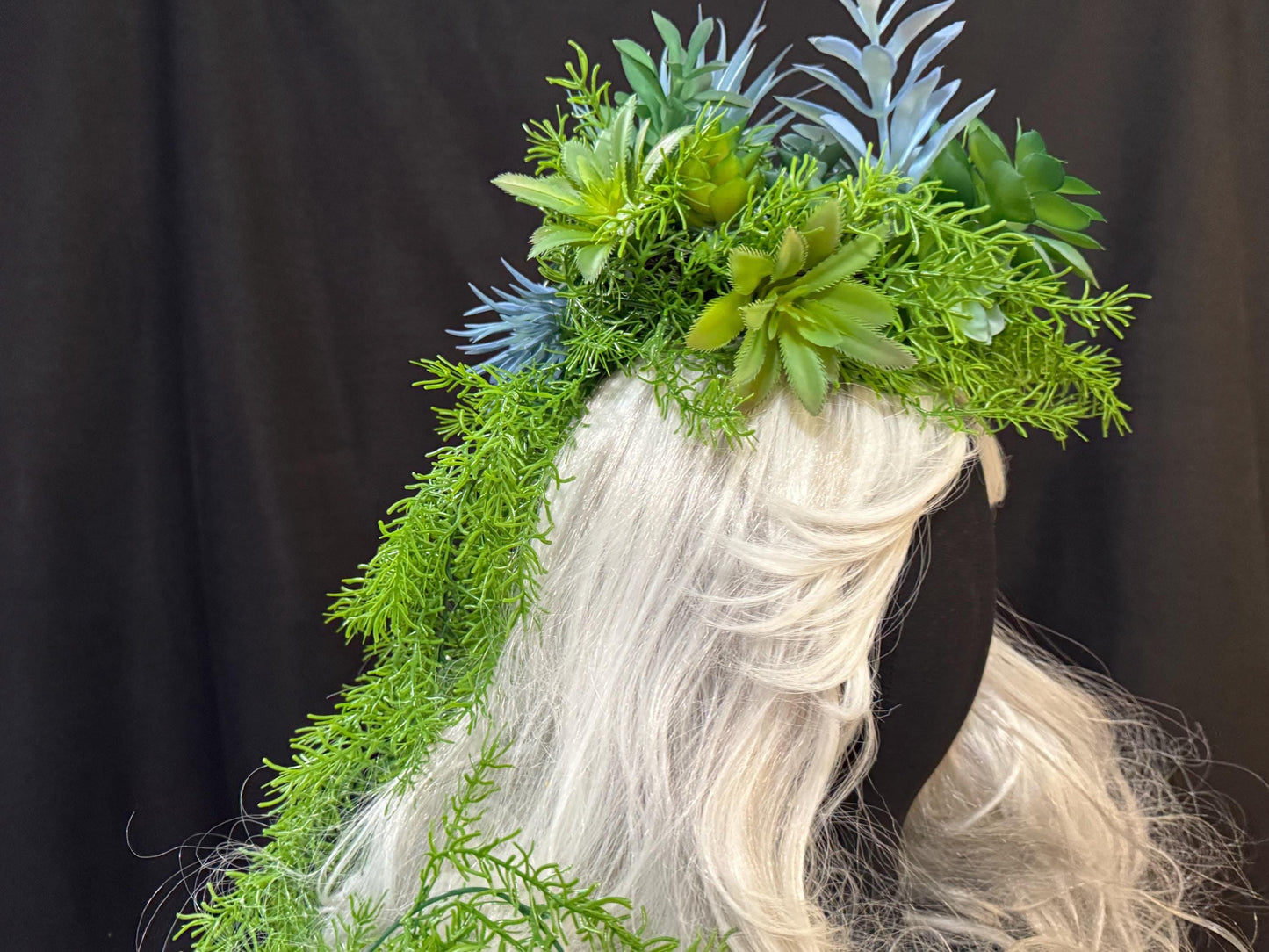 Succulent Siren Floral Halo,Flower Tiara,Flower Crown,Elven Princess Headpiece,Fairy-core,Renaissance Faire,Special Occasion Photoshoot
