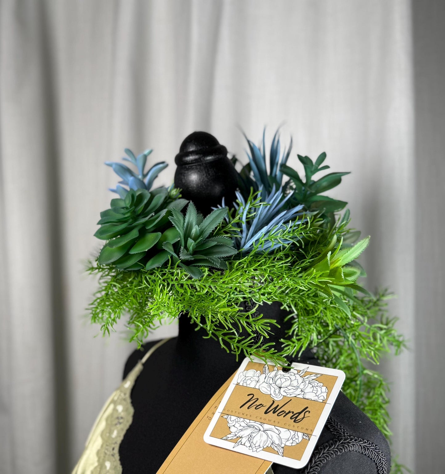 Succulent Siren Floral Halo,Flower Tiara,Flower Crown,Elven Princess Headpiece,Fairy-core,Renaissance Faire,Special Occasion Photoshoot