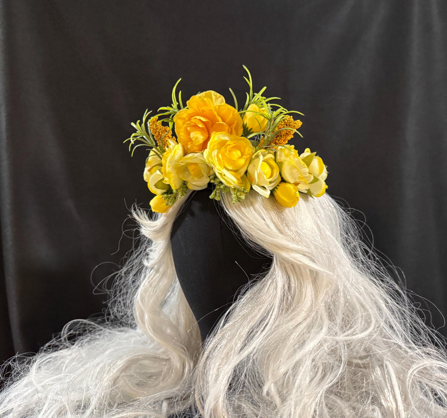Spring Celebration Floral Garland,Flower Tiara,Flower Crown,Elven Princess Headpiece,Fairy-core,Renaissance Faire,Special Photoshoot