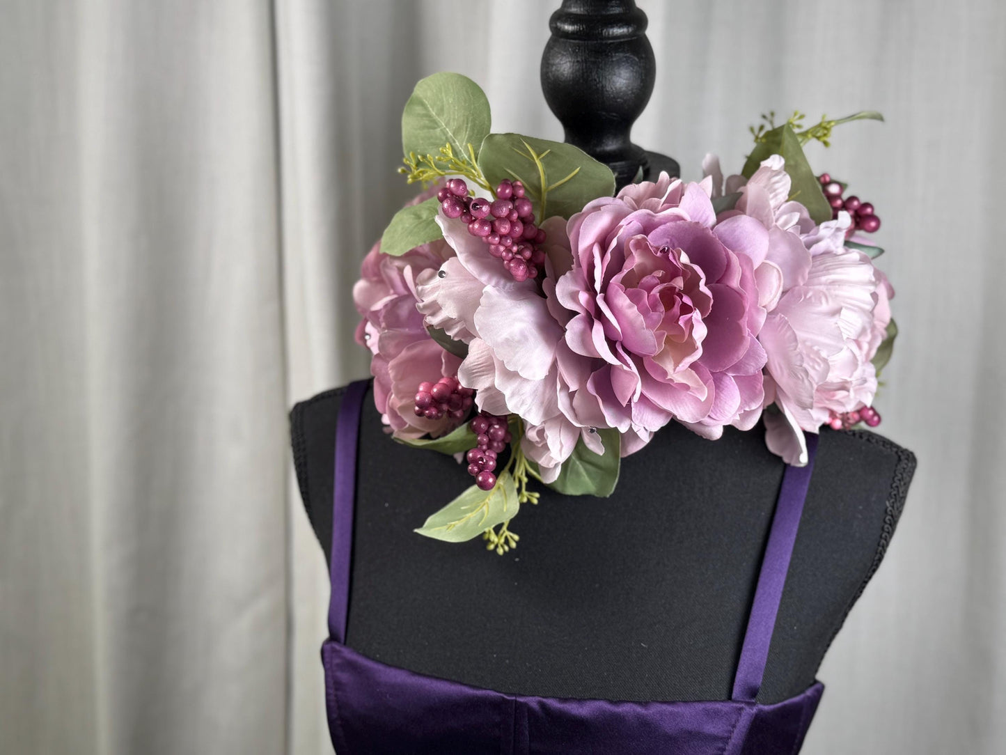 Sugar Plum Floral Garland, Flower Tiara,Flower Crown,Elven Princess Headpiece,Fairy-core,Renaissance Faire,Special Occasion Photoshoot
