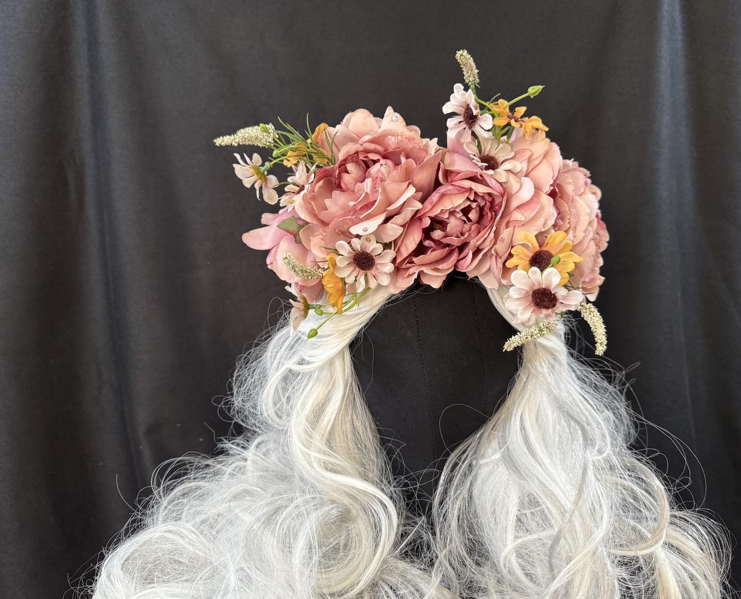Blushing Glance Floral Headpiece,Flower Tiara,Flower Crown,Elven Princess Headpiece,Fairy-core,Renaissance Faire,Special Occasion Photoshoot