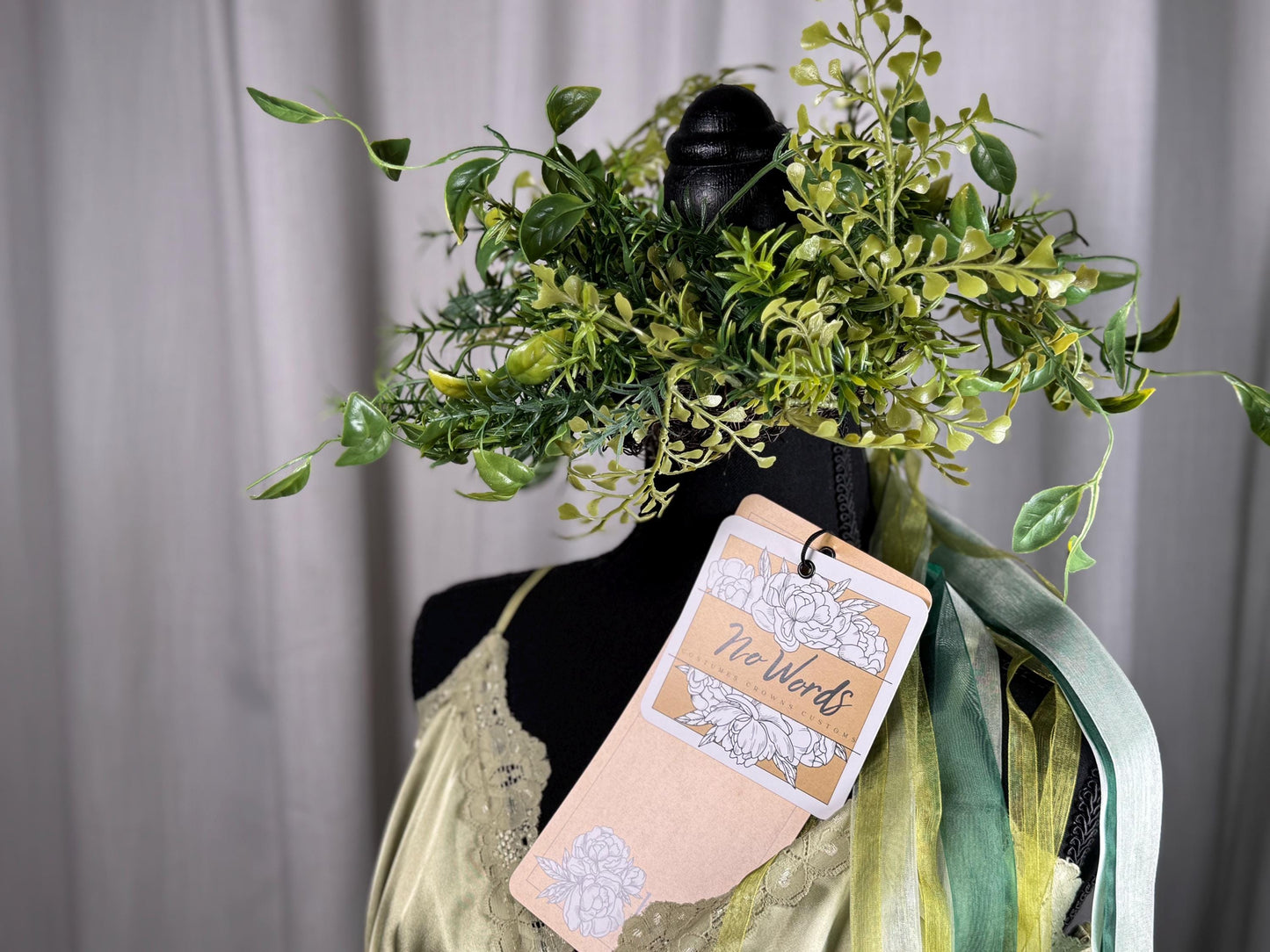 Spring Greens Floral Halo,Flower Tiara,Flower Crown,Elven Princess Headpiece,Fairy-core,Renaissance Faire,Special Occasion Photoshoot