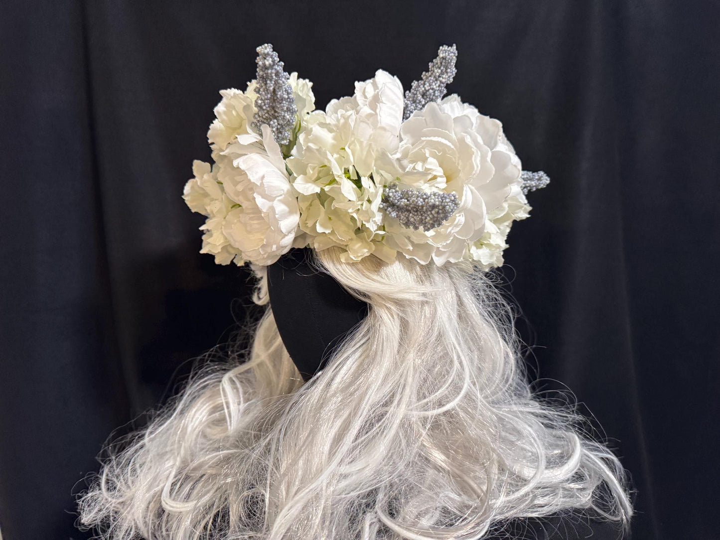Peri - wink Floral Garland,Flower Tiara,Flower Crown,Elven Princess Headpiece,Fairy-core,Renaissance Faire,Special Occasion Photoshoot