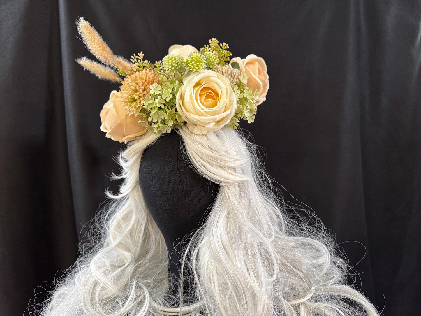 Rosey Floral Halo,Flower Tiara,Flower Crown,Elven Princess Headpiece,Fairy-core,Renaissance Faire,Special Occasion Photoshoot