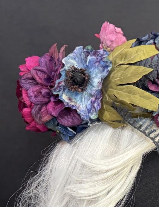 Berry Bliss Floral Halo,Flower Tiara,Flower Crown,Elven Princess Headpiece,Fairy-core, Renaissance Faire,Special Occasion Photoshoot