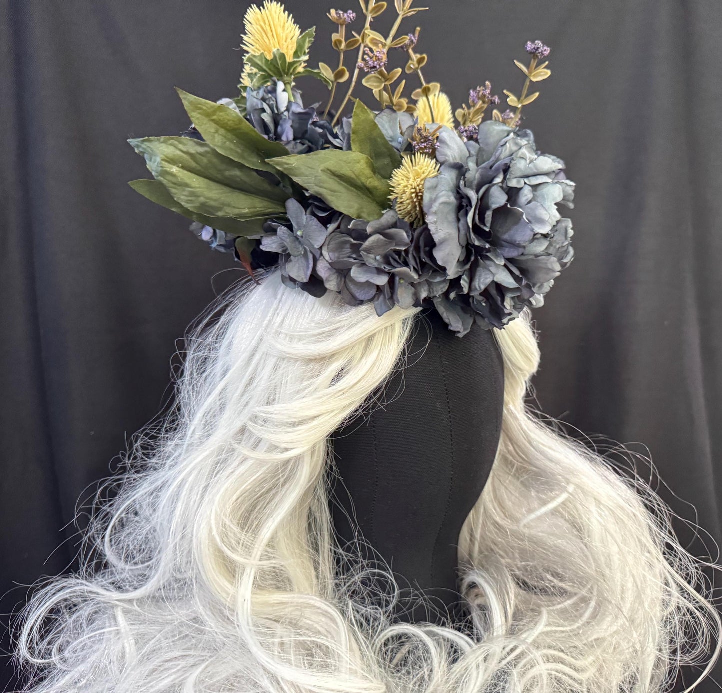 Peony Night Floral Halo,Flower Tiara,Flower Crown,Elven Princess Headpiece,Fairy-core,Renaissance Faire,Special Occasion Photoshoot
