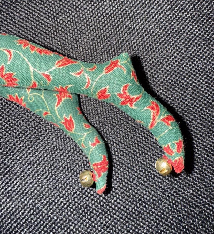 JINGLE,Holiday,Faerie Friend,Sprite, Pixie,Handmade Doll, A One-of-a-Kind addition to Your Character Story,Fantasy,LARP,Ren Faire,Fairy Core