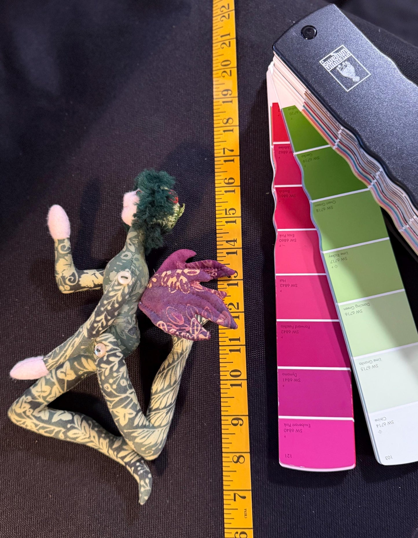 CLOVER,Faerie Friend,Sprite, Pixie,Handmade Doll,A One-of-a-Kind addition to Your Character Story,Fantasy,LARP,Ren Faire,Fairy Core