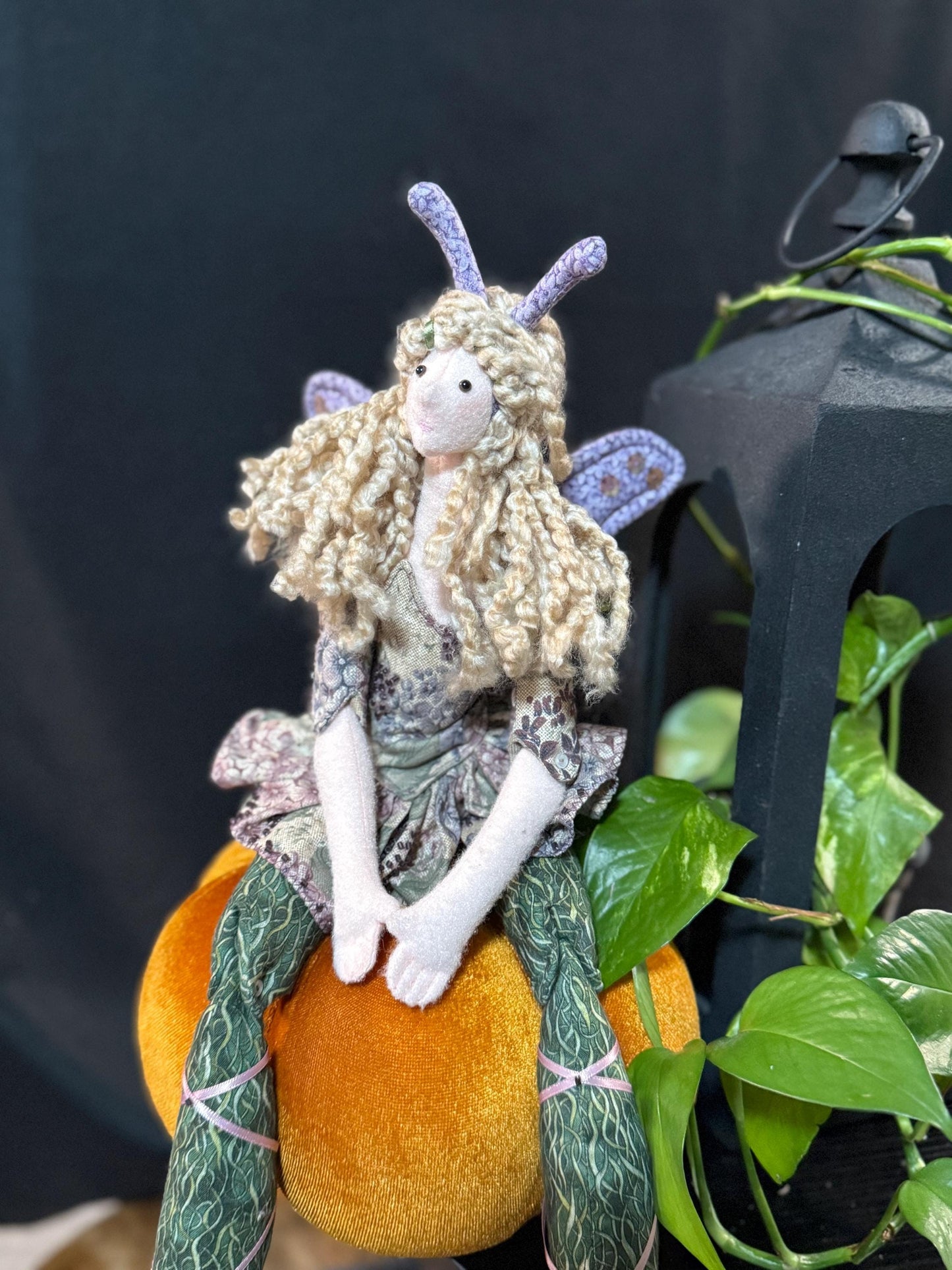 SAGEBLOOM,Faerie Friend,Sprite, Pixie,Handmade Doll,A One-of-a-Kind addition to Your Character Story,Fantasy,LARP,Ren Faire,Fairy Core