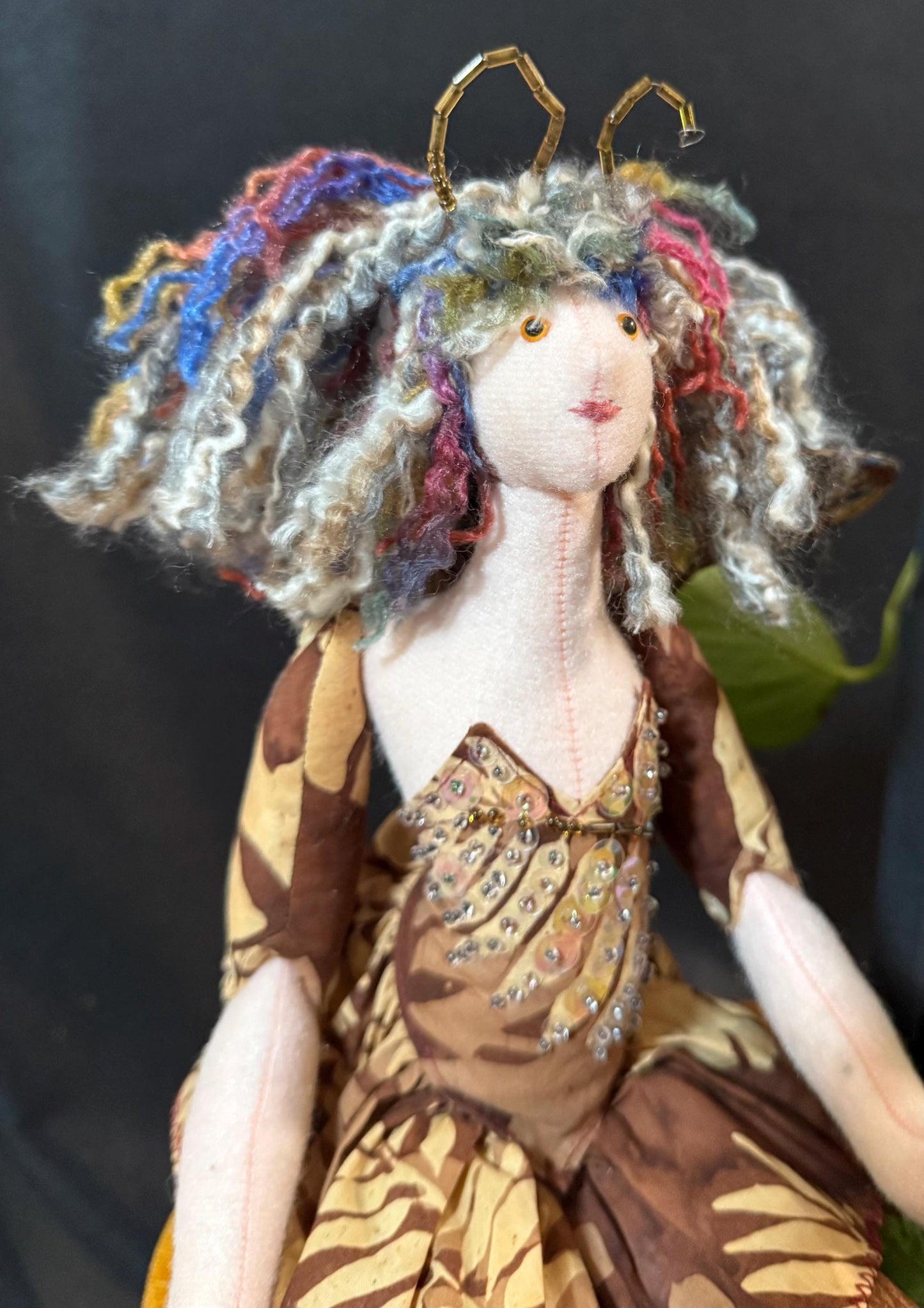 ACORN KISS,Faerie Friend,Sprite, Pixie,Handmade Doll,One-of-a-Kind addition to Your Character Story,Fantasy,LARP,Ren Faire,FairyCore