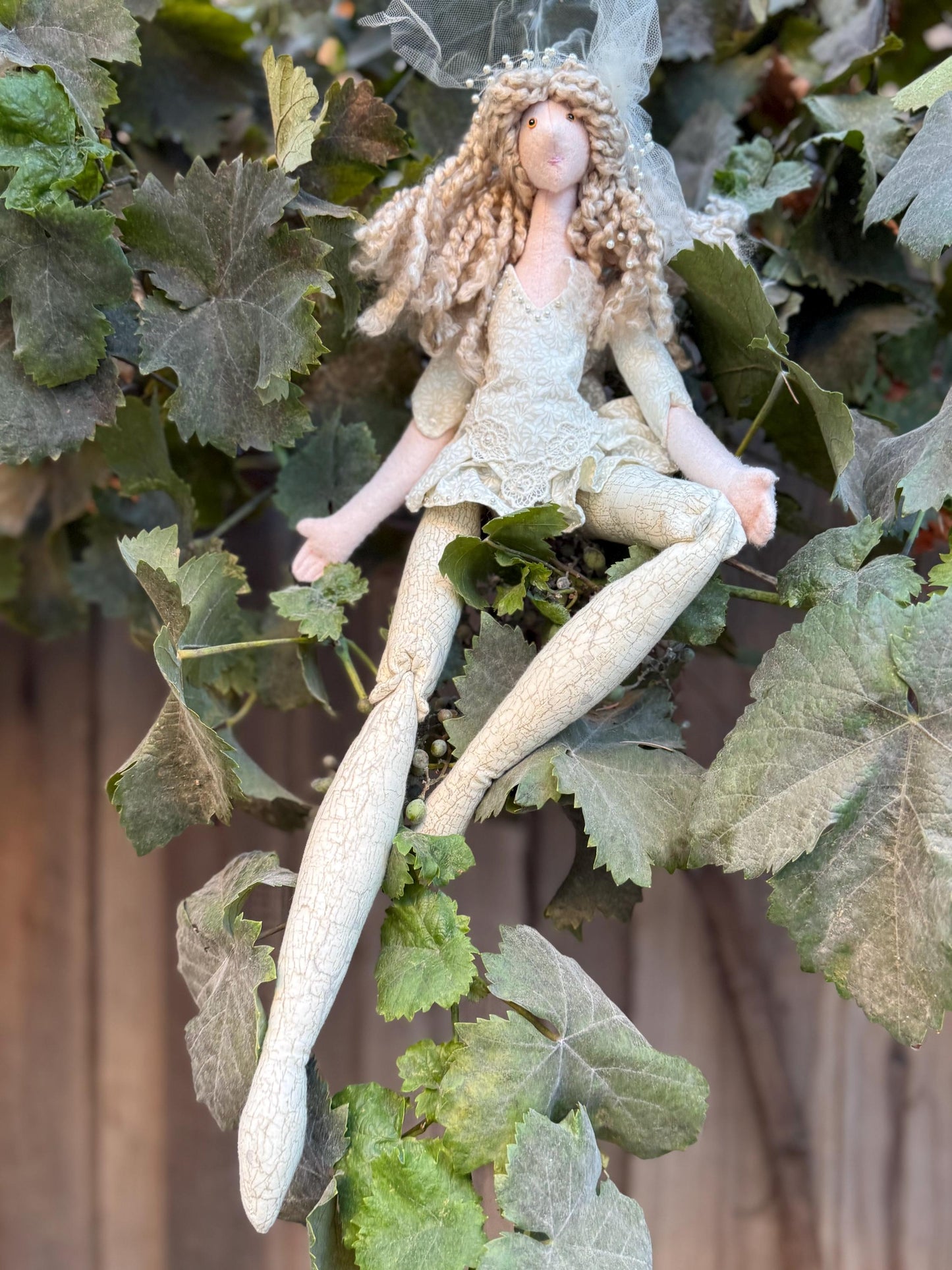 PEARLWYN,Faerie Friend,Sprite, Pixie,Handmade Doll,One-of-a-Kind addition to Your Character Story,Fantasy,LARP,Ren Faire,FairyCore