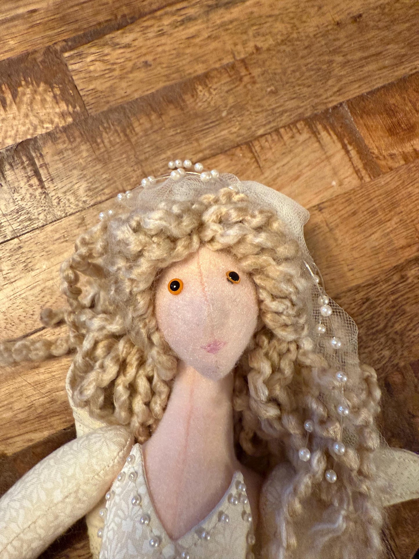 PEARLWYN,Faerie Friend,Sprite, Pixie,Handmade Doll,One-of-a-Kind addition to Your Character Story,Fantasy,LARP,Ren Faire,FairyCore