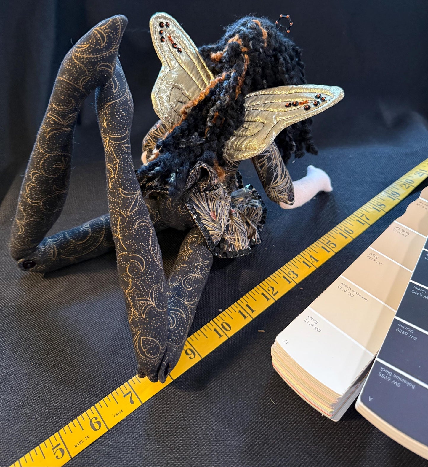 OBSIDAWN,Faerie Friend,Sprite, Pixie,Handmade Doll,One-of-a-Kind addition to Your Character Story,Fantasy,LARP,Ren Faire,FairyCore