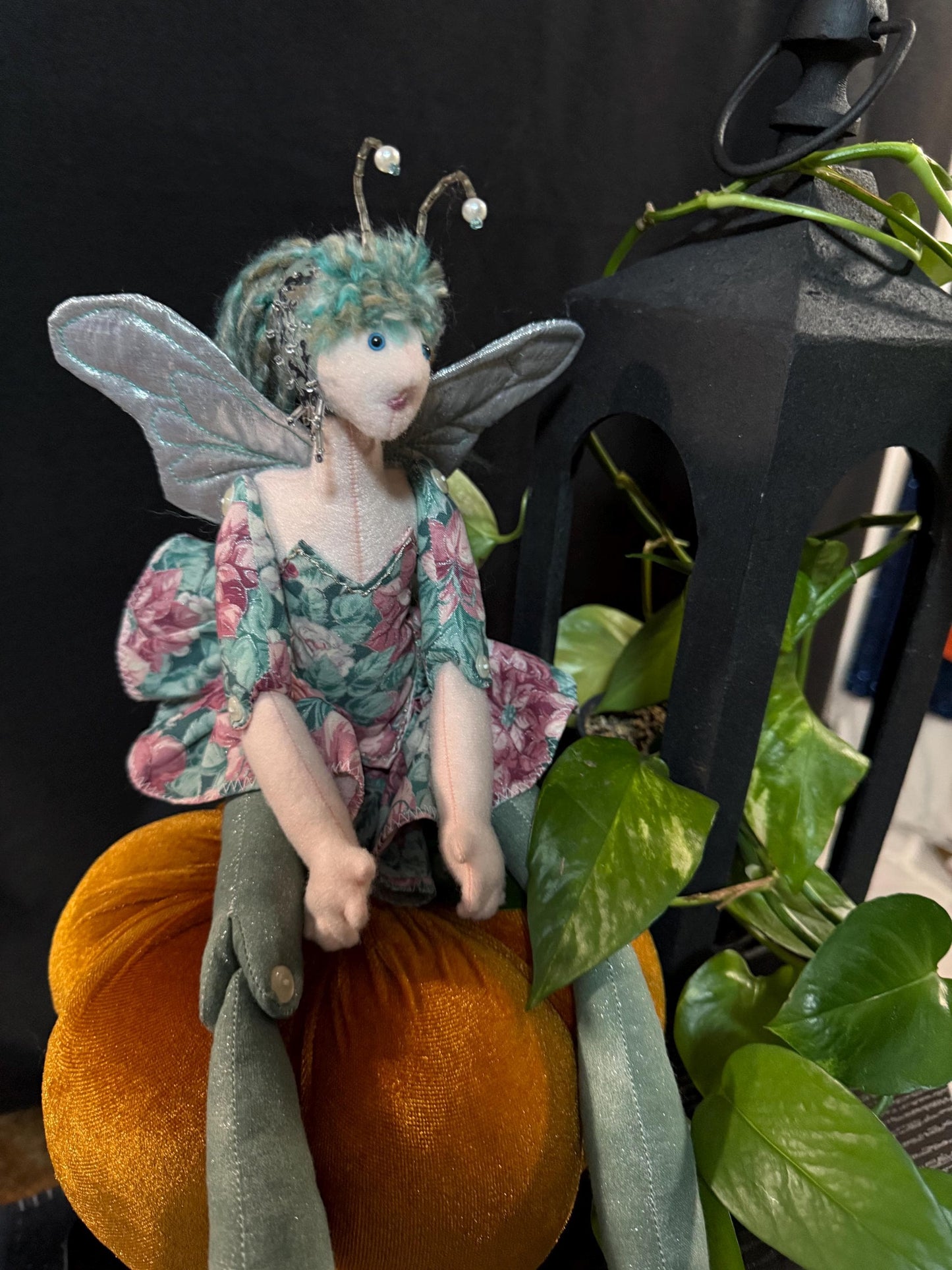 FROSTWING,Faerie Friend,Sprite, Pixie,Handmade Doll,One-of-a-Kind addition to Your Character Story,Fantasy,LARP,Ren Faire,FairyCore
