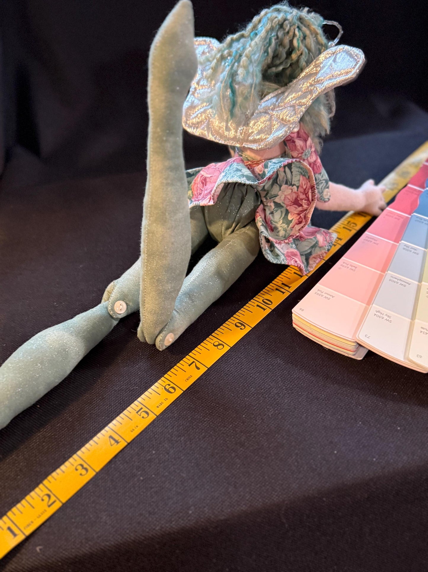 FROSTWING,Faerie Friend,Sprite, Pixie,Handmade Doll,One-of-a-Kind addition to Your Character Story,Fantasy,LARP,Ren Faire,FairyCore