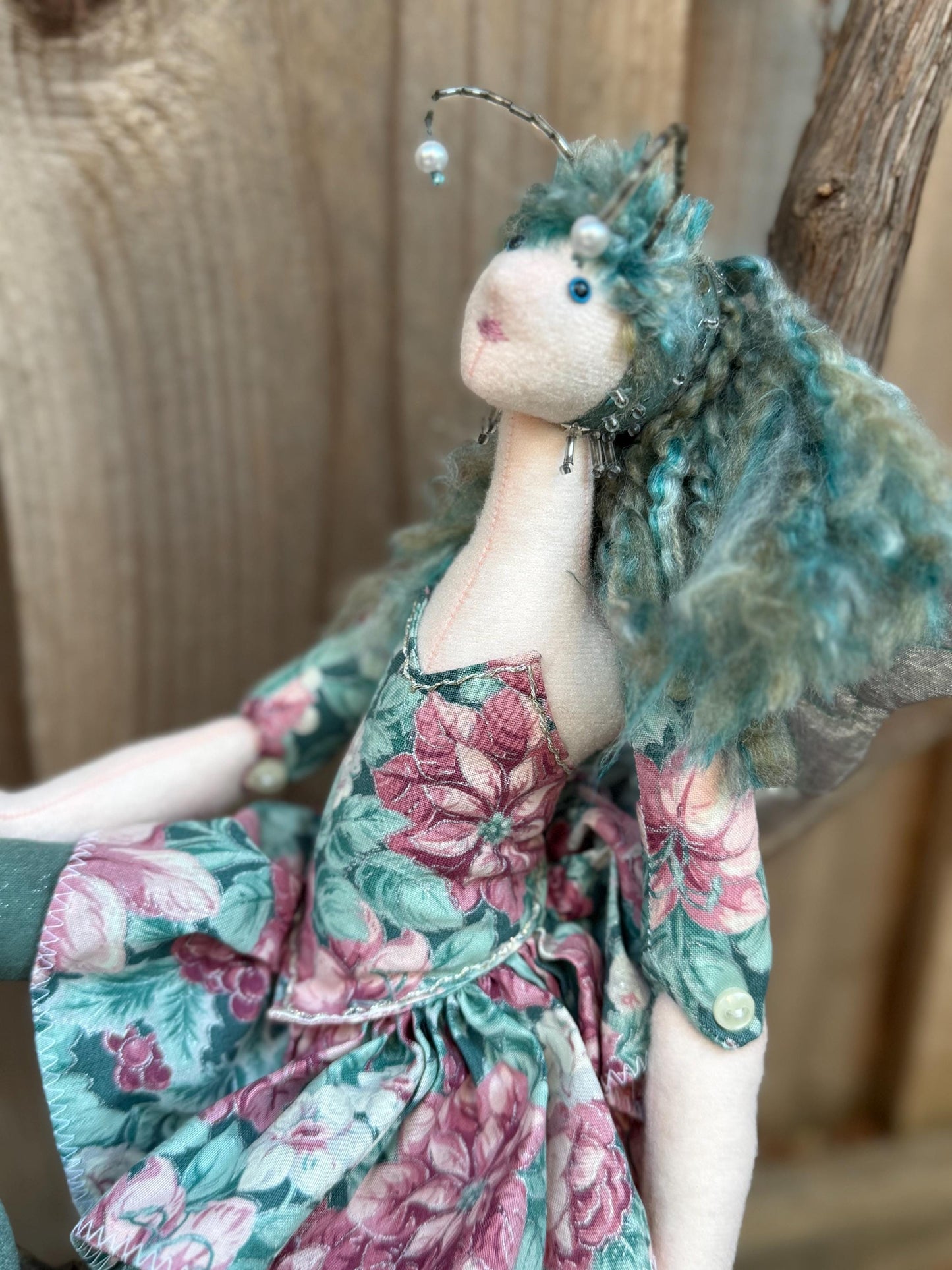 FROSTWING,Faerie Friend,Sprite, Pixie,Handmade Doll,One-of-a-Kind addition to Your Character Story,Fantasy,LARP,Ren Faire,FairyCore