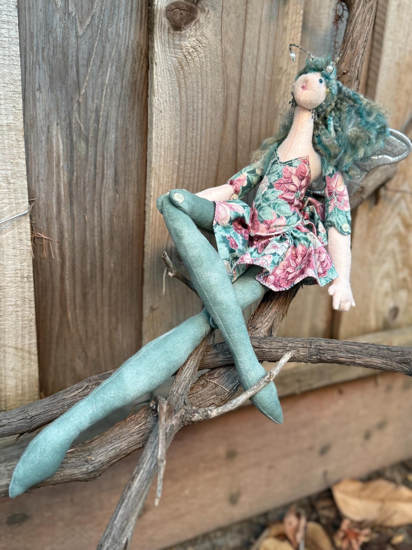 FROSTWING,Faerie Friend,Sprite, Pixie,Handmade Doll,One-of-a-Kind addition to Your Character Story,Fantasy,LARP,Ren Faire,FairyCore