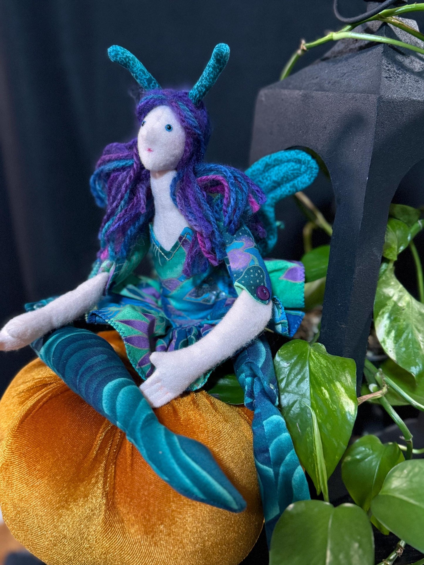 MIRALUNE,Faerie Friend,Sprite, Pixie,Handmade Doll,One-of-a-Kind addition to Your Character Story,Fantasy,LARP,Ren Faire,FairyCore