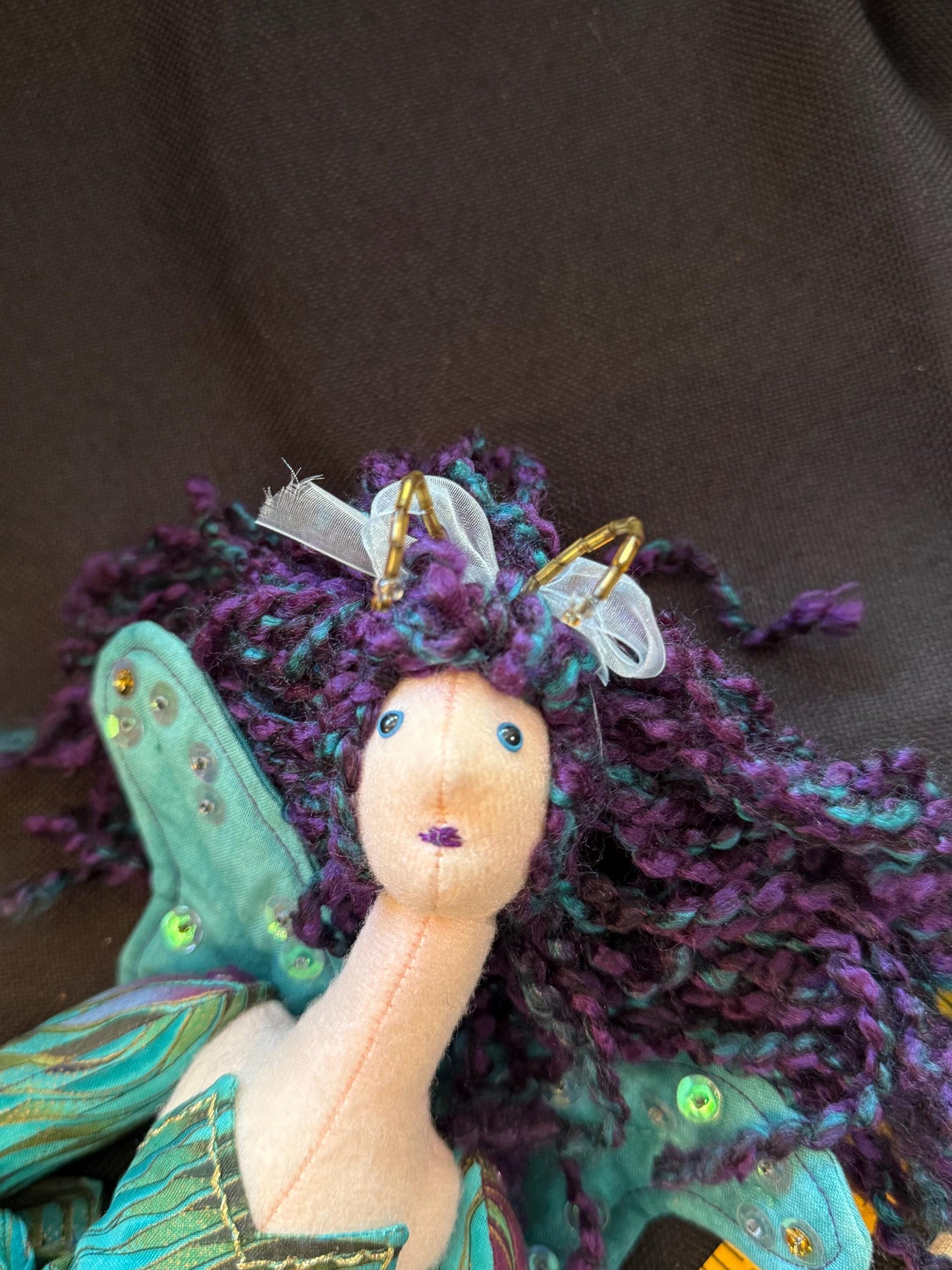 SPLASH PETAL,Faerie Friend,Sprite, Pixie,Handmade Doll,One-of-a-Kind addition to Your Character Story,Fantasy,LARP,Ren Faire,FairyCore