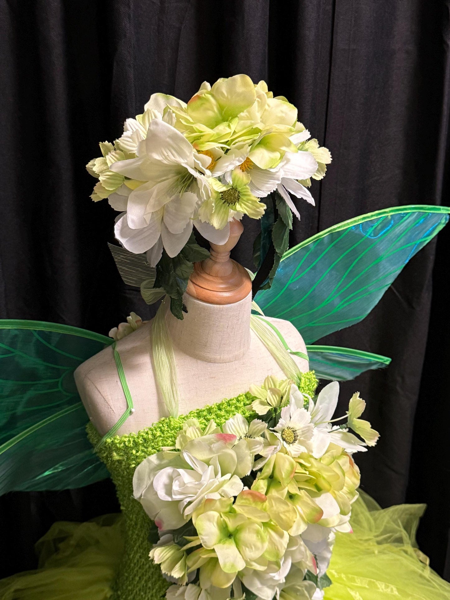 Mist Sprite of the Meadowlands,(CHILD 6-8),Flower Fae,Masquerade,MardiGras, Photoshoot,Fantasy,LARP,RenFaire,FairyCore,Costume