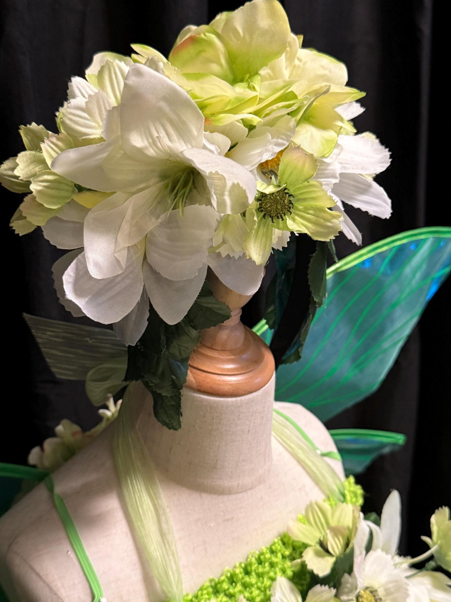 Mist Sprite of the Meadowlands,(CHILD 6-8),Flower Fae,Masquerade,MardiGras, Photoshoot,Fantasy,LARP,RenFaire,FairyCore,Costume