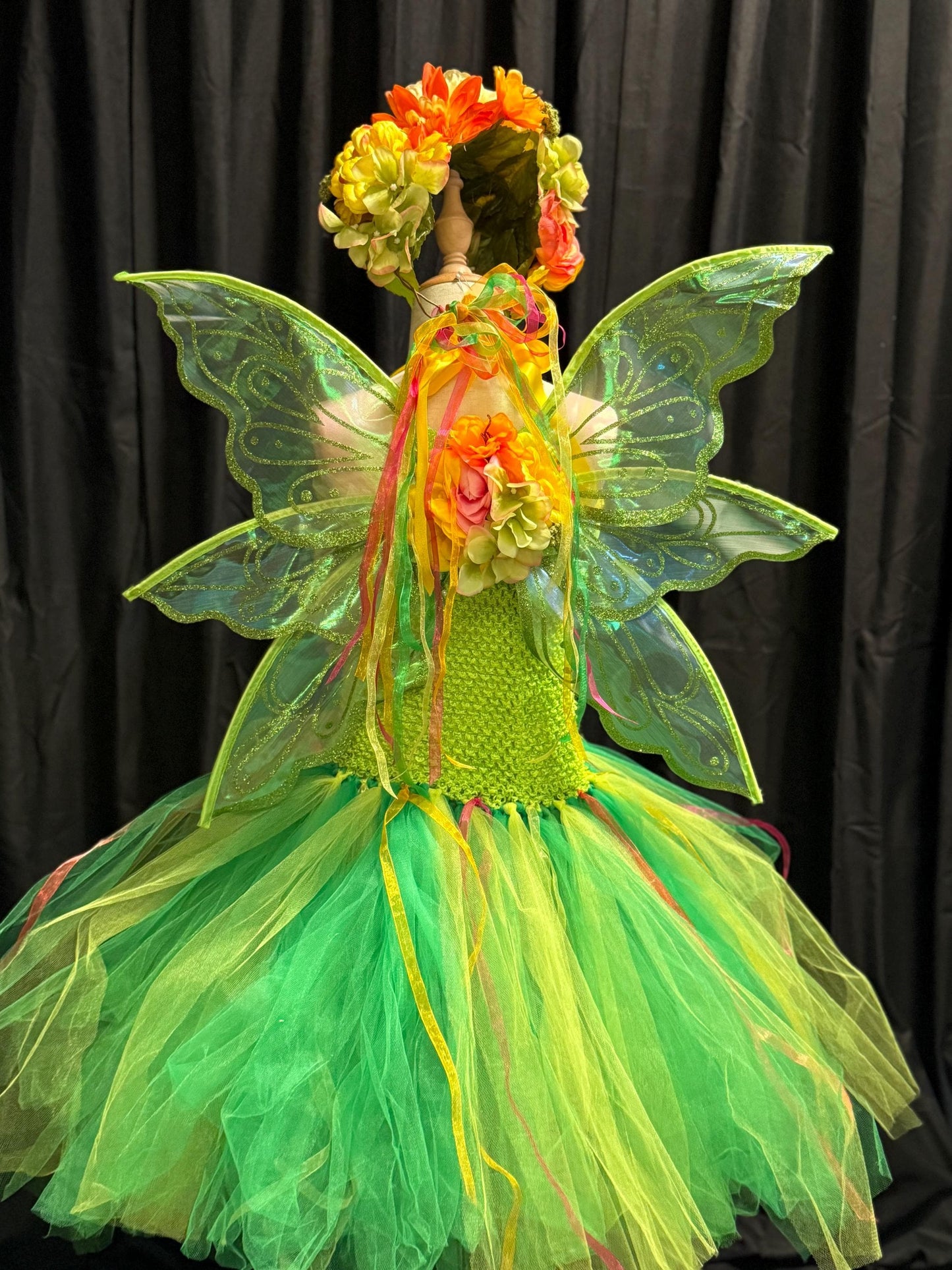 Sunbeam Nymph of the Summer Glade, (CHILD 6-8),Flower Fae,Masquerade,MardiGras, Photoshoot,Fantasy,LARP,RenFaire,FairyCore,Costume