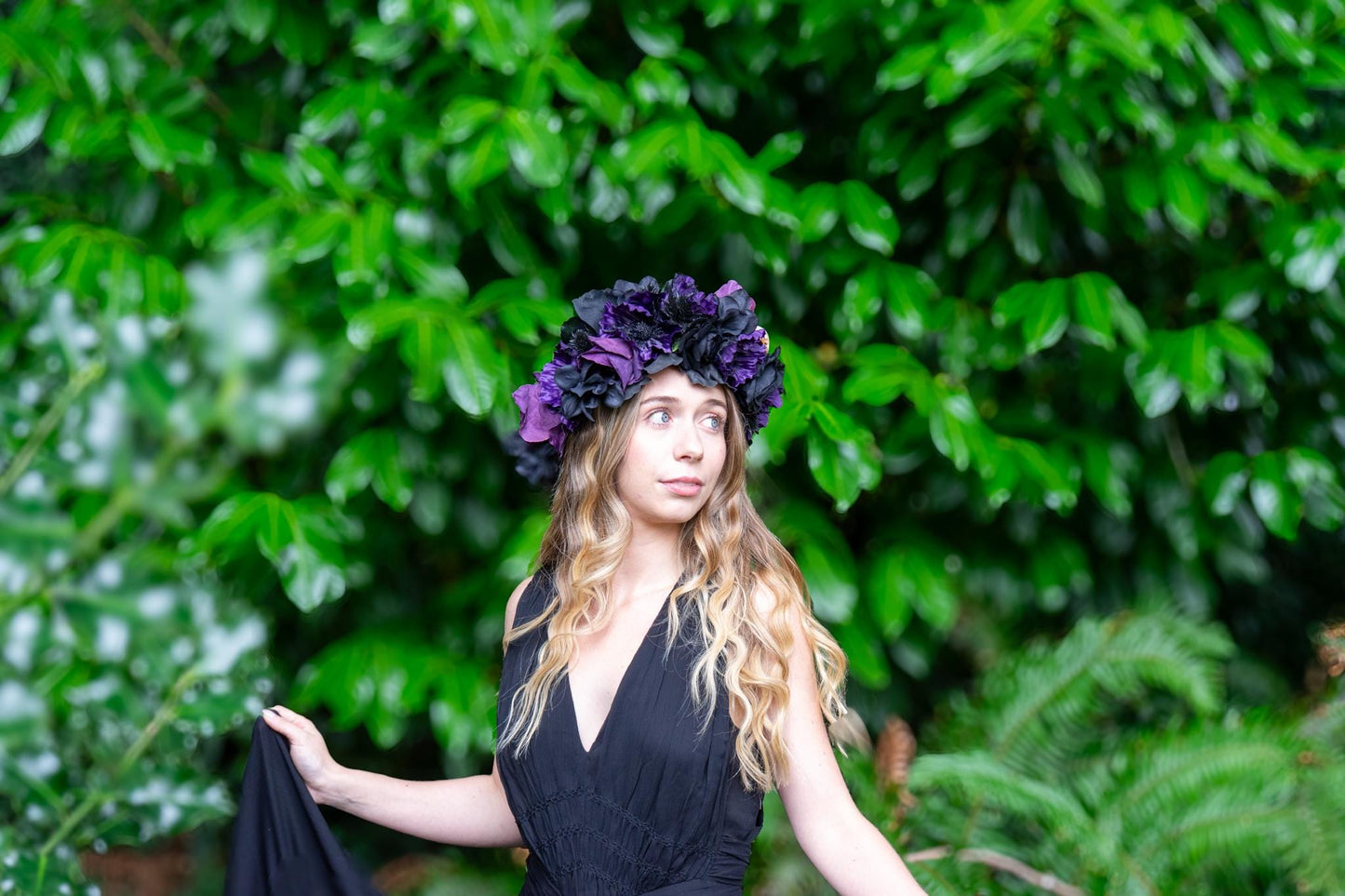 All Hallows Floral Garland,Flower Tiara,Flower Crown,Elven Princess Headpiece,Fairy-core,Renaissance Faire,Special Occasion Photoshoot